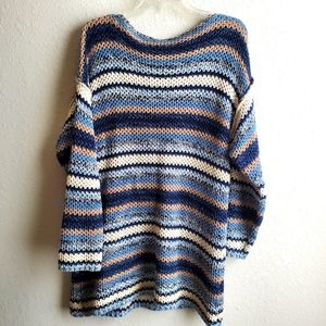 The Limited CablenKnit Striped sweater. Size Medium